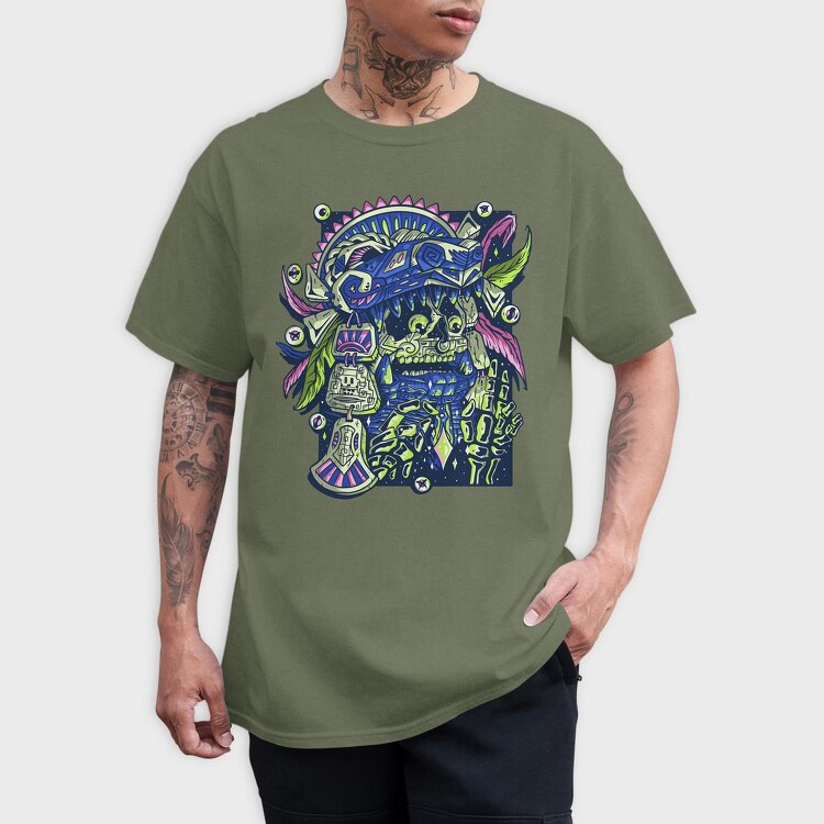 Prehispanic Warrior, Tricou Barbati (Unisex)