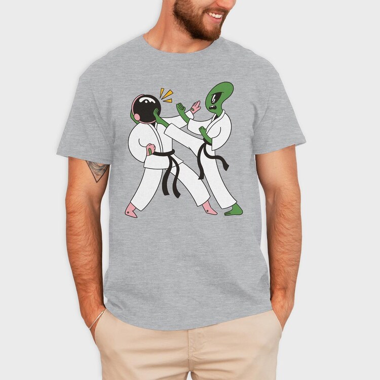 Astronaut Alien Karate, Tricou Barbati (Unisex)