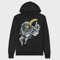 Astronaut Chimp, Hanorac Oversize Barbati (Unisex)
