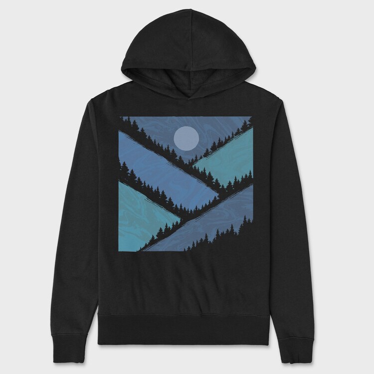 Geometric Mountains, Hanorac Oversize Barbati (Unisex)