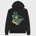 Astronaut Dj, Hanorac Oversize Barbati (Unisex)