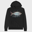 Fish Drawing, Hanorac Oversize Barbati (Unisex)